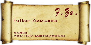 Felker Zsuzsanna névjegykártya